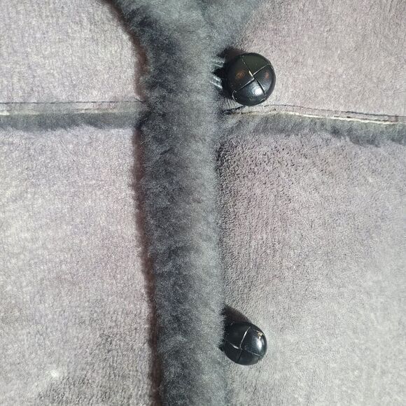 Sportsman Mfg Sheepskin Penny Lane Coat Women's Size 12 Gray Heavy Warm Vintage - Picture 7 of 12